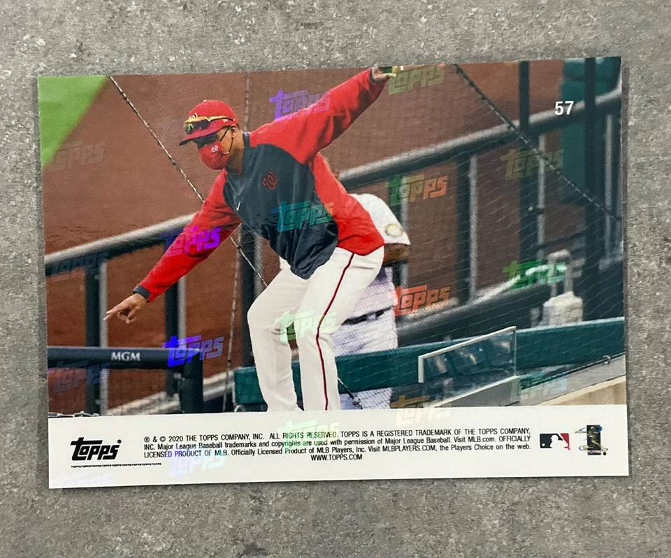 2020 Topps Now #57 Juan Soto Returns With RBI Double Nationals Purple 2/25 - Image 2 of 2