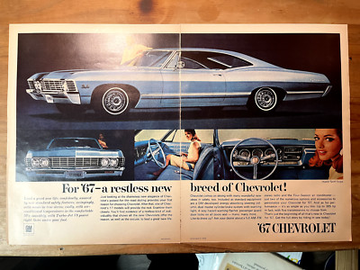 Original 1967 Chevrolet AD: For'67- a restless new breed of Chevrolet!