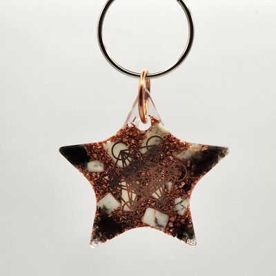 Love Star Keychain/Pocket Orgonite, Provides EMF Protection, & Emotional Balance