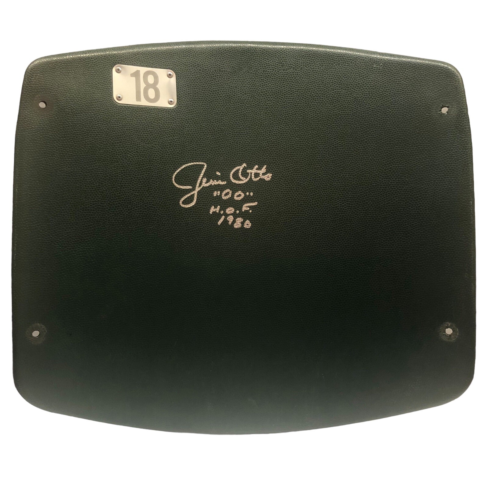 Jim Otto Autographed Signed Oakland Raiders COLISEUM SEAT BACK HOF BECKETT NSD COA 