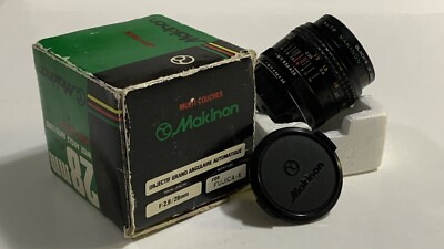 Boxed Makinon Auto 28mm Prime Lens f/2.8 Multi Coated W/ Filter Fujica-X Japan