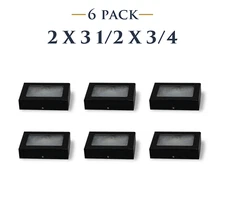 6 Pack of 2 x 3 1/2 x 3/4 Riker Display Cases Boxes for Collectibles Jewelry  