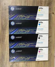 HP 410X Black Magenta Yellow Cyan High-yield Toner Cartridge 4 Pack