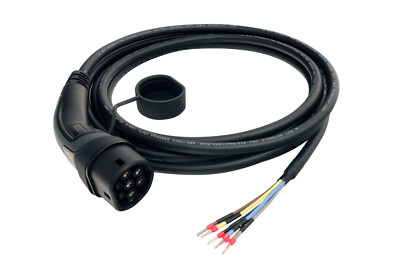 NEU! 5/ 7/ 10/ 12 Meter Wallbox Ladekabel Elektroautos, 11kW, Typ 2, Ende offen