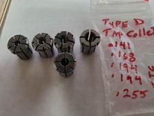 1 pc Erickson Type size D split tap collets sizes .141, .168, .194, .255 Vgood
