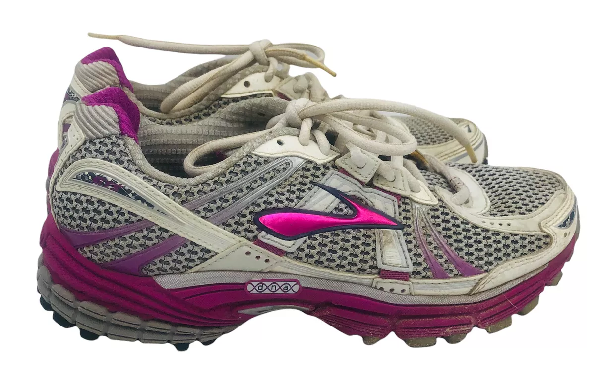 Brooks Womens Adrenaline GTS 12 Size 7 Pink White Athletic