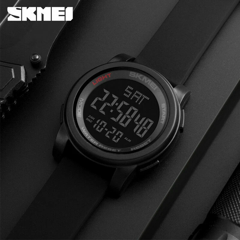 SKMEI Digital Sports Watch Mens 50M Waterproof Resistant Casual Military 1257 - image 3 of 4
