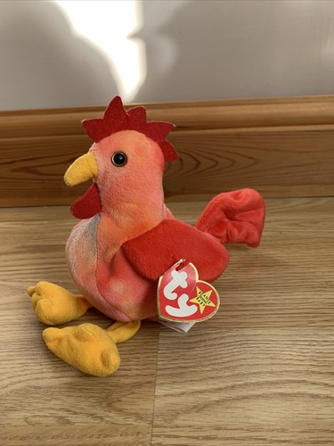 Ty Beanie Babies Strut The Rooster 1996 im Ruhestand mit Etikett
