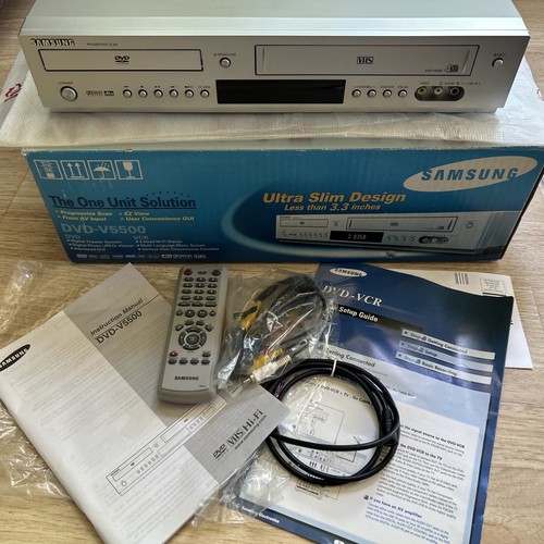SAMSUNG DVDV5500 DVD VCR VHS PLAYER COMBO With Box Remote Manual