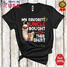 My Favorite Uncle Bought Me This Shirt, Adorable Llama Sunglasses, Family Shirt