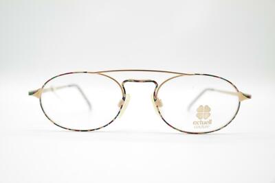 Vintage Actuell Couture Sorbonne 109 074 Gold Multicolored Oval Glasses NOS