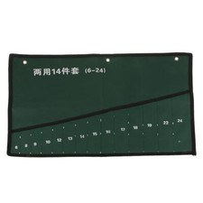 14-Pocket Spanner Wrench Tool Organizer Holder Roll Up Storage Tidy Bag