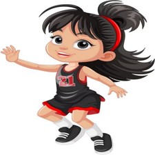 30 Custom Basketball Girl Personalized Address Labels