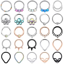 16G Nose Rings Hoop Surgical Steel Cartilage Hoop Helix Earrings Septum Piercing