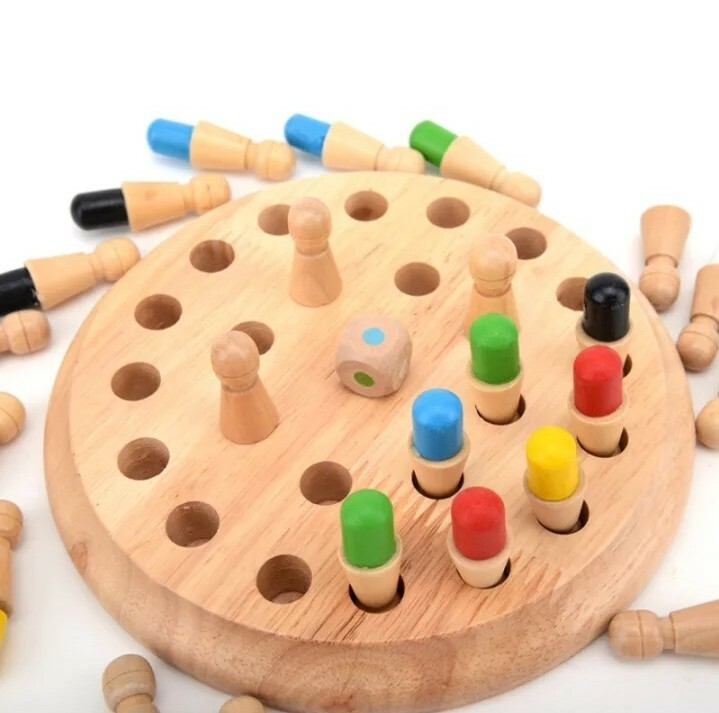 Jeux de société en bois de mémoire familial, jeu éducatif Montessori pour enfants et adultes