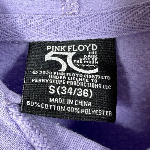 Felpa con cappuccio Pink Floyd The Dark Side of the Moon donna S viola 50° anniversario - Foto 4 di 8