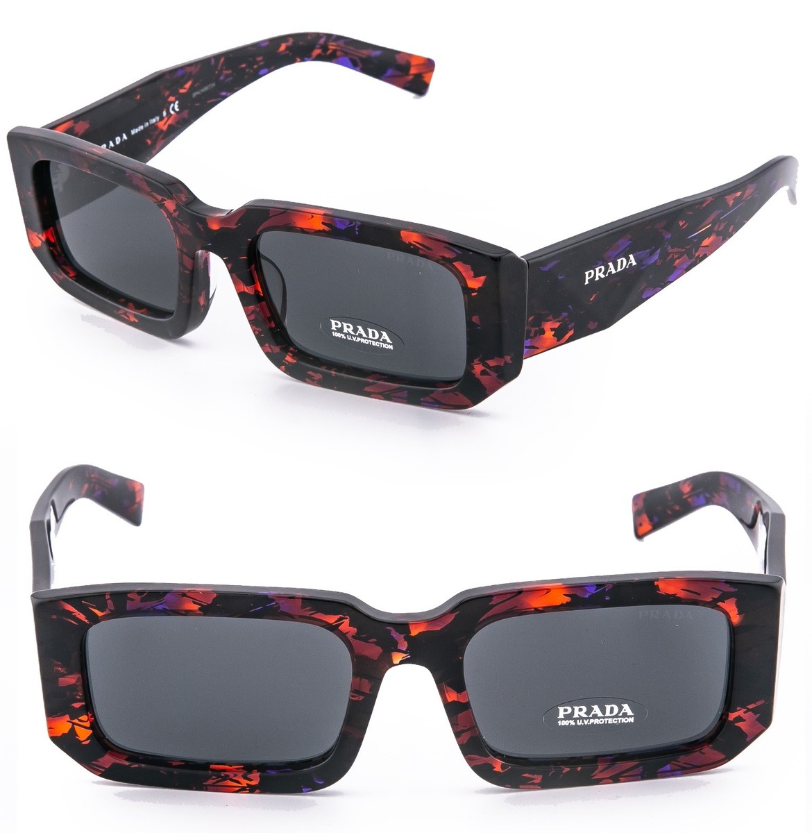 PRADA 06Y SYMBOLE Purple Red Floral Black Bold Triangle PR06YS