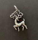 Brighton Christmas Rudolph red nose reindeer holiday silver charm pendent — photo 2