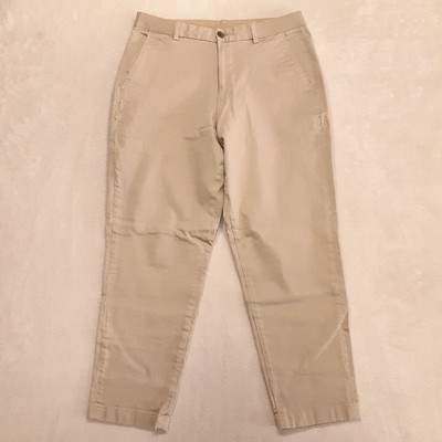UNIQLO Men's EZY Relaxed Fit Ankle Pants Sz.30-33 Med. Beige Chino 26'' Inseam 