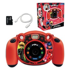 Lexibook, Miraculous Ladybug Cat Noir, 4-in-1 Kids camera with photo, video, aud