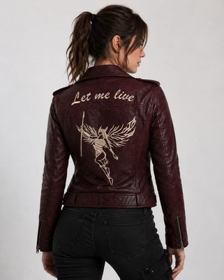 Claire Redfield Leather Jacket Resident Evil Code Veronica Cosplay Costume.