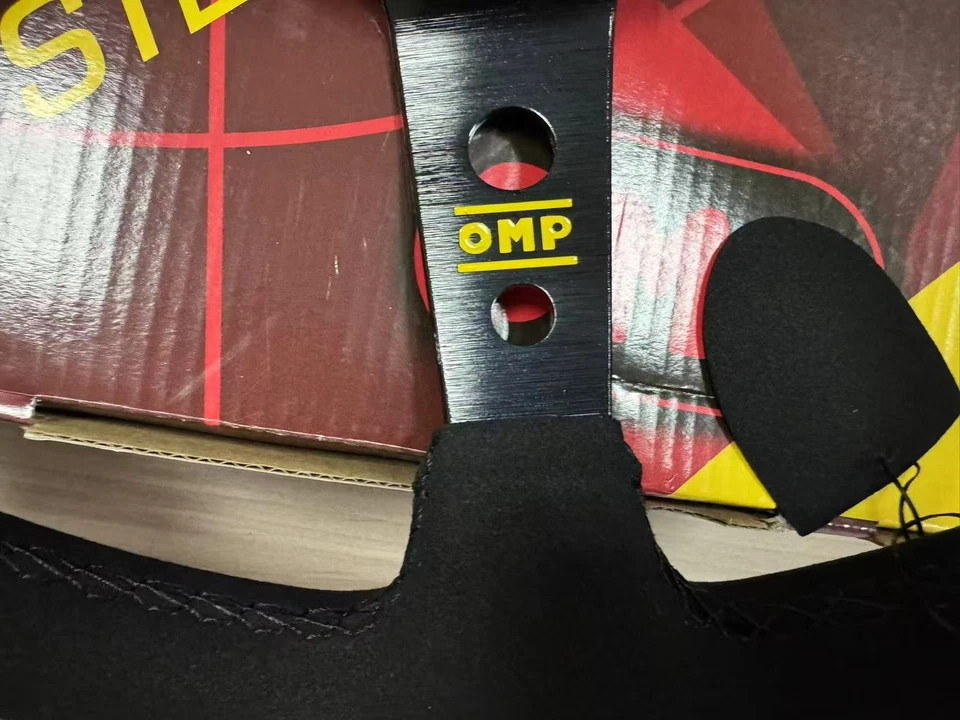 OMP 350mm 14' Suede Leather Black Deep Cone Racing Sport Steering Wheel Foto 3 de 4