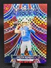 🏉🔥 2024 Rookies & Stars Justin Herbert Airborne Red Plaid Prizm A-JHT Chargers