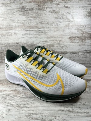 Men's Nike Air Zoom Pegasus 37 'Green Bay Packers' White Running Shoes Sz 11 EUC