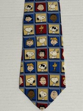 Vintage Peanuts Snoopy Charlie Brown Happiness Silk Tie NWT Lord N Taylor