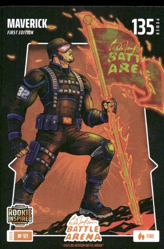 2026 Bo Jackson Battle Arena Maverick Cooper Flagg #BF-121 Fire Battlefoil RC