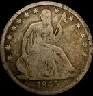 🔥1845-O U.S. SEATED LIBERTY SILVER HALF DOLLAR 50c COIN (Fine), 2.1M Mintage!
