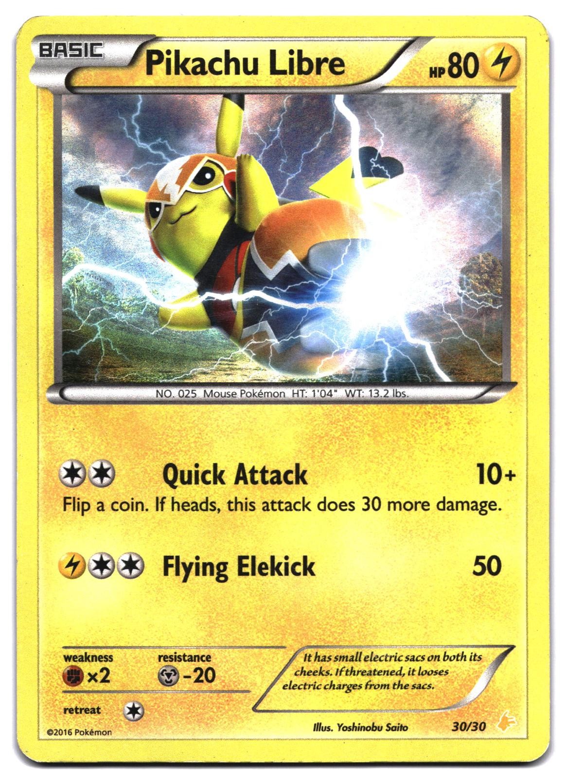 Pikachu Libre (30 30/30 Holo XY Trainer Kit: Pikachu Libre & Suicune Pokemon