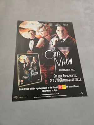 TPEEP400 MAGAZINE ADVERT 11X8'' THE CAT'S MEOW - EDDIE IZZARD, CARY ELWES 
