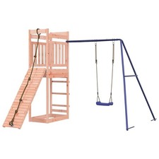 Swing Set Outdoor Backyard Wooden Playground Equipment for Kids Age 3-8 vidaXL