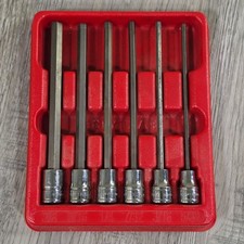 Snap-on 6-piece Long Hex Allen Socket Driver Set 532 - 38 W Tray Organizer Snap-on 6-piece Long Hex Allen Socket Driver Set 532 - 38 W Tray Organizer