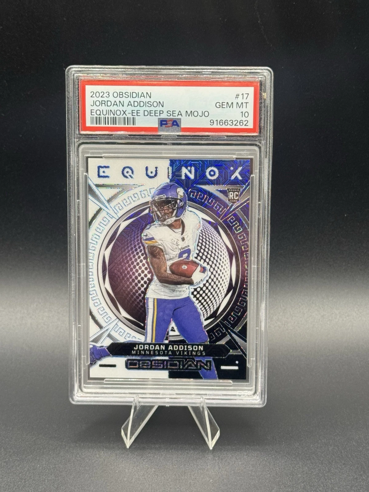 Jordan Addison Panini Obsidian Equinox #17 Electric Etch Deep Sea Mojo