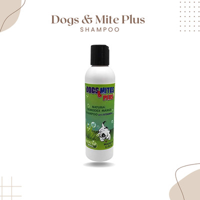 Dogs & Mite Plus 6.0 FL OZ Natural Demodex Mange Shampoo With Extra Strength