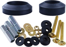 Universal Toilet Tank to Bowl Gaskets with 3 Sets Brass Hardware Kits Fits Most
