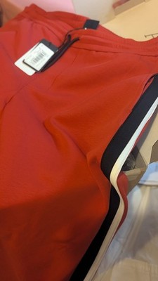 Armani Exchange Men's Red Leg Stripe Tape Jogger Sweatpants Size M Medium