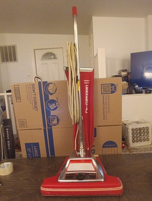 #ad #ad Quick Kleen 17” Commercial Bag Upright Vacuum Wide Track Tested Works Rare $200.00