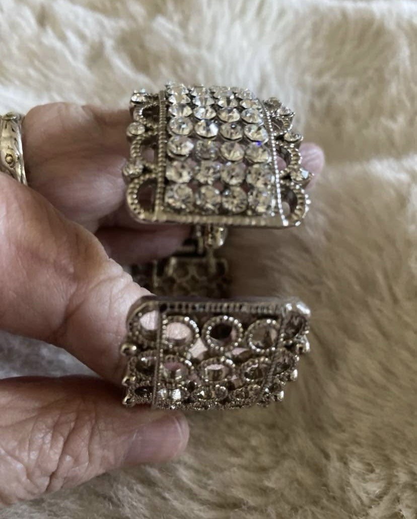 Two Beautiful Rhinestone Bracelets - image 4