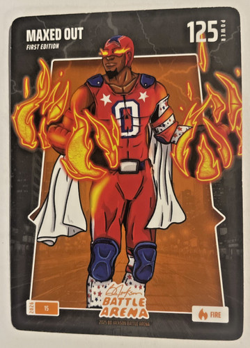 Tyrese Maxey 2026 Bo Jackson Battle Arena Maxed Out Fire Card!!