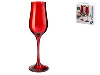 Pasabahce Flute Rot Glas Set 6 Wellen Cl 19