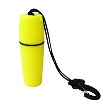 Waterproof Container Bottle with Hook for Diving, Snorkeling, Kayak, Yellow