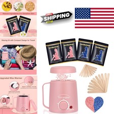 Compact Waxing Kit for Face and Body Mini Warmer with Adjustable Temperature