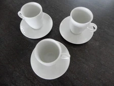 TAG Great White Collection Cappuccino Expresso Set 3 Cup 3 Saucer 6oz