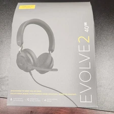 Jabra GN Evolve2 40 SE USB-C, UC Stereo Wired Corded Headset VersionA NEW Sealed