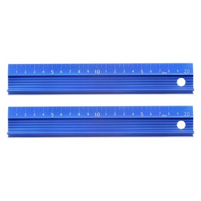2 Stück Metall 20 cm metrisch rutschfest Schutz gerade zum Schneiden blau