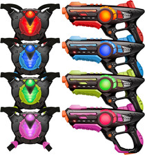 Set Di 4 Pistole Laser Tag Con Gilet, Laser Tag Multifunzione per Interni Ed Est