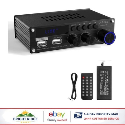 Powerful Stereo Receiver with 300W Output, Bluetooth and FM Radio Functionality